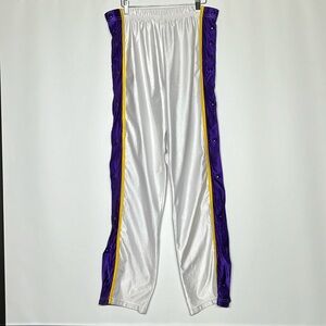 Men’s Los Angeles Lakers pants buttons up and down both sides